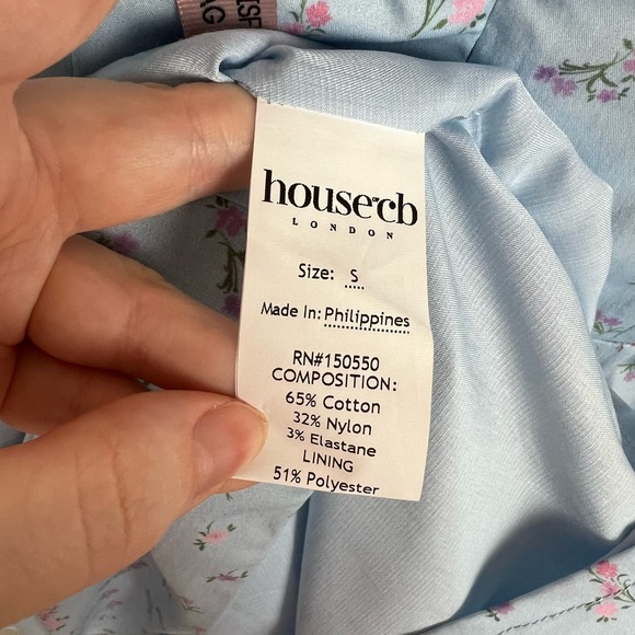 NWT House of CB Carina Blue Floral Bustier Midi Dress Size Small - Picture 11 of 16